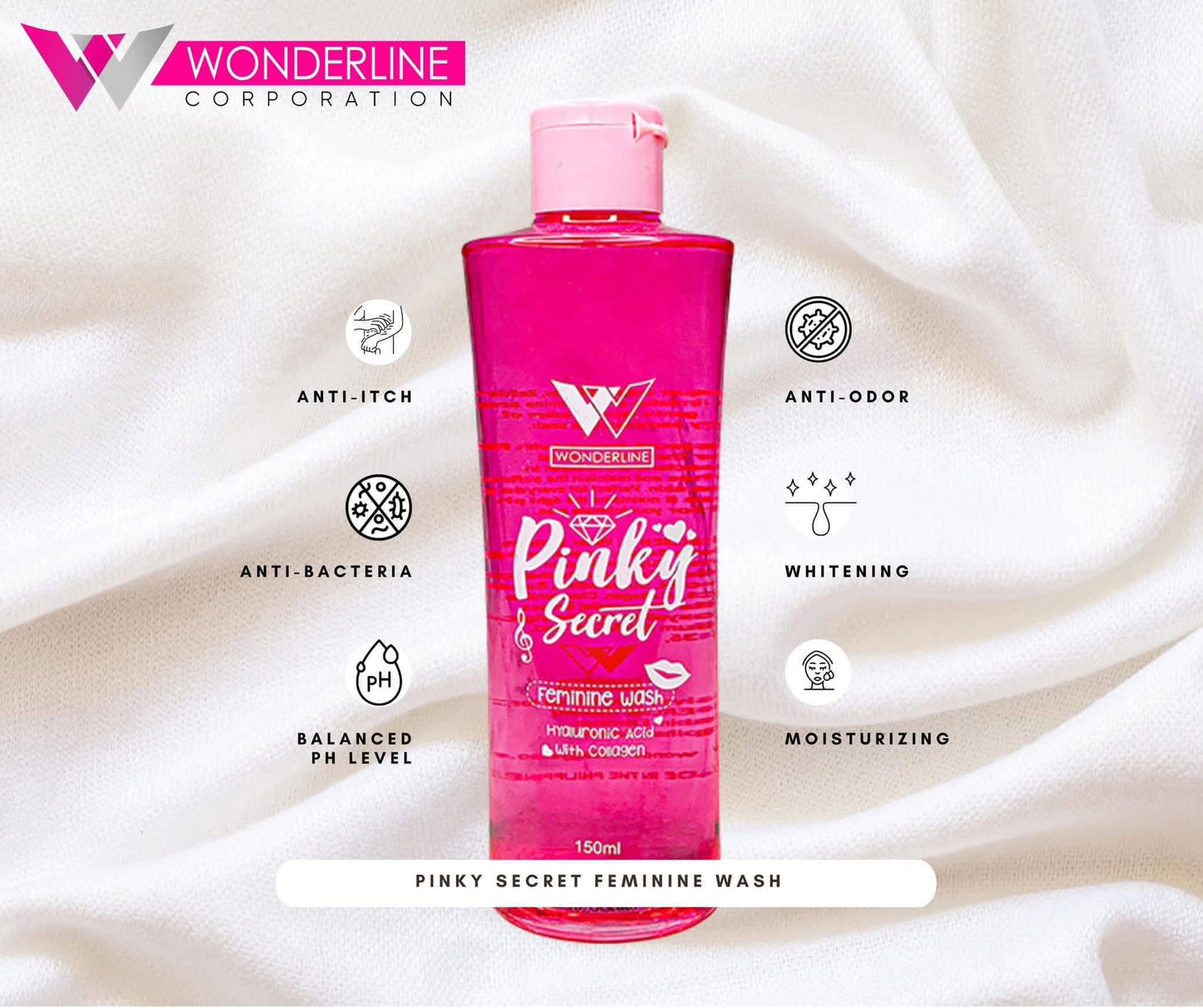 PINKY SECRET FEMININE WASH BY WONDERLINE | 150ml
