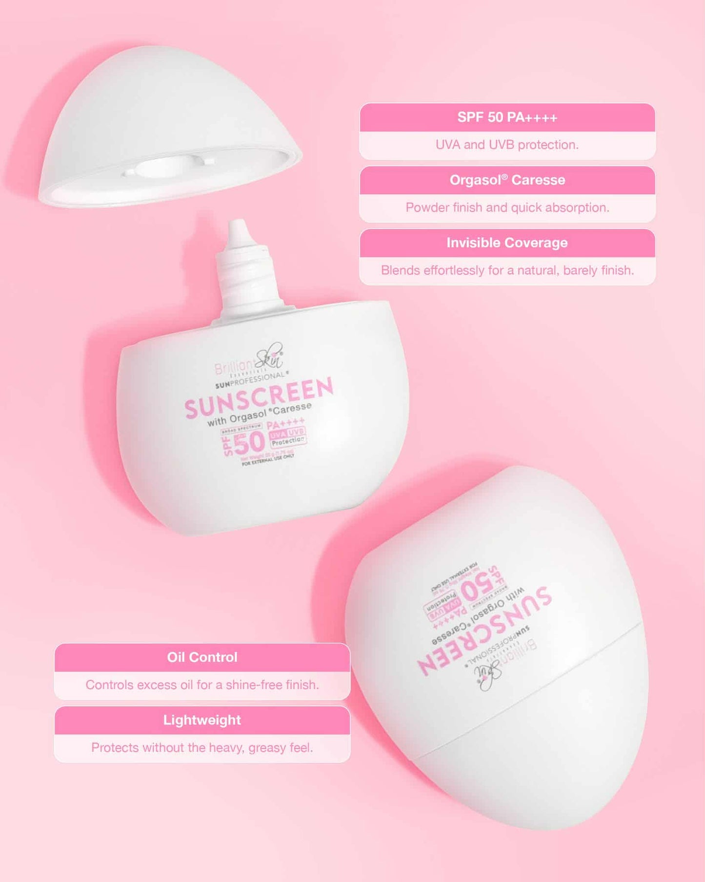 Brilliant Skin SunProfessional Sunscreen with Orgasol Caresse SPF 50ml