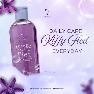 Original SASKIN Kiffy Fied Gentle Intimate Wash with Whitening | Kiffyfied Feminine Wash 150ml